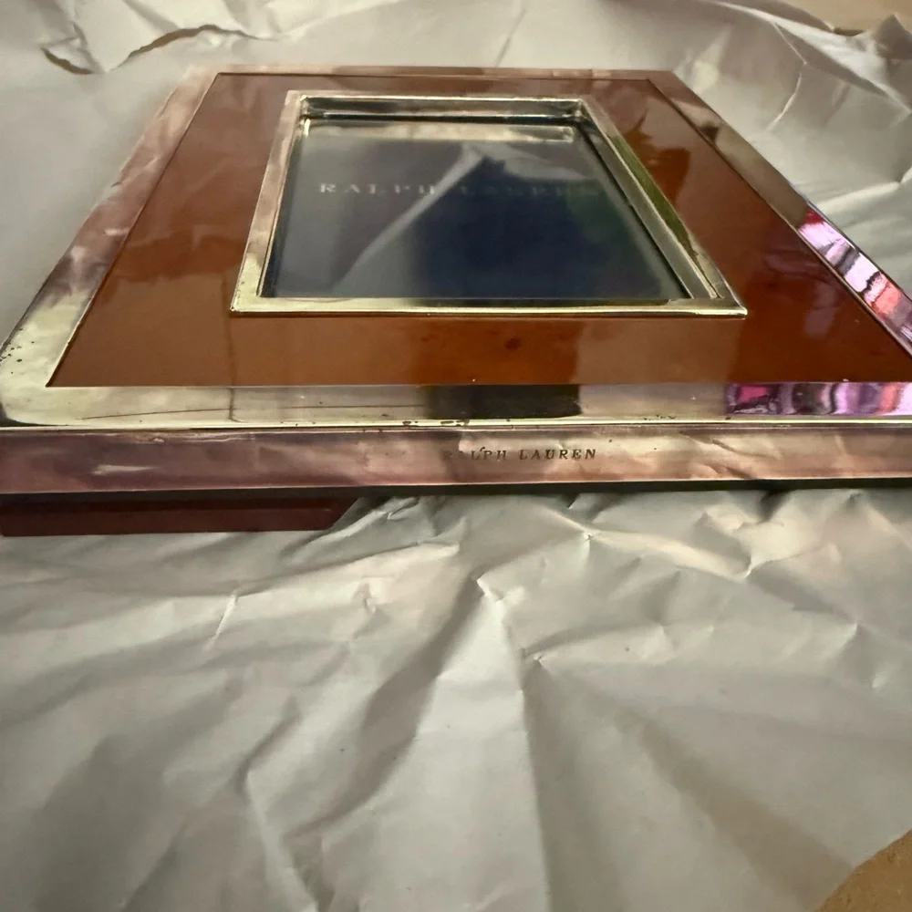 Ralph Lauren Silver and Brown Picture Frame Accents